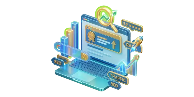 Site otimizado para SEO e pronto para aparecer no Google