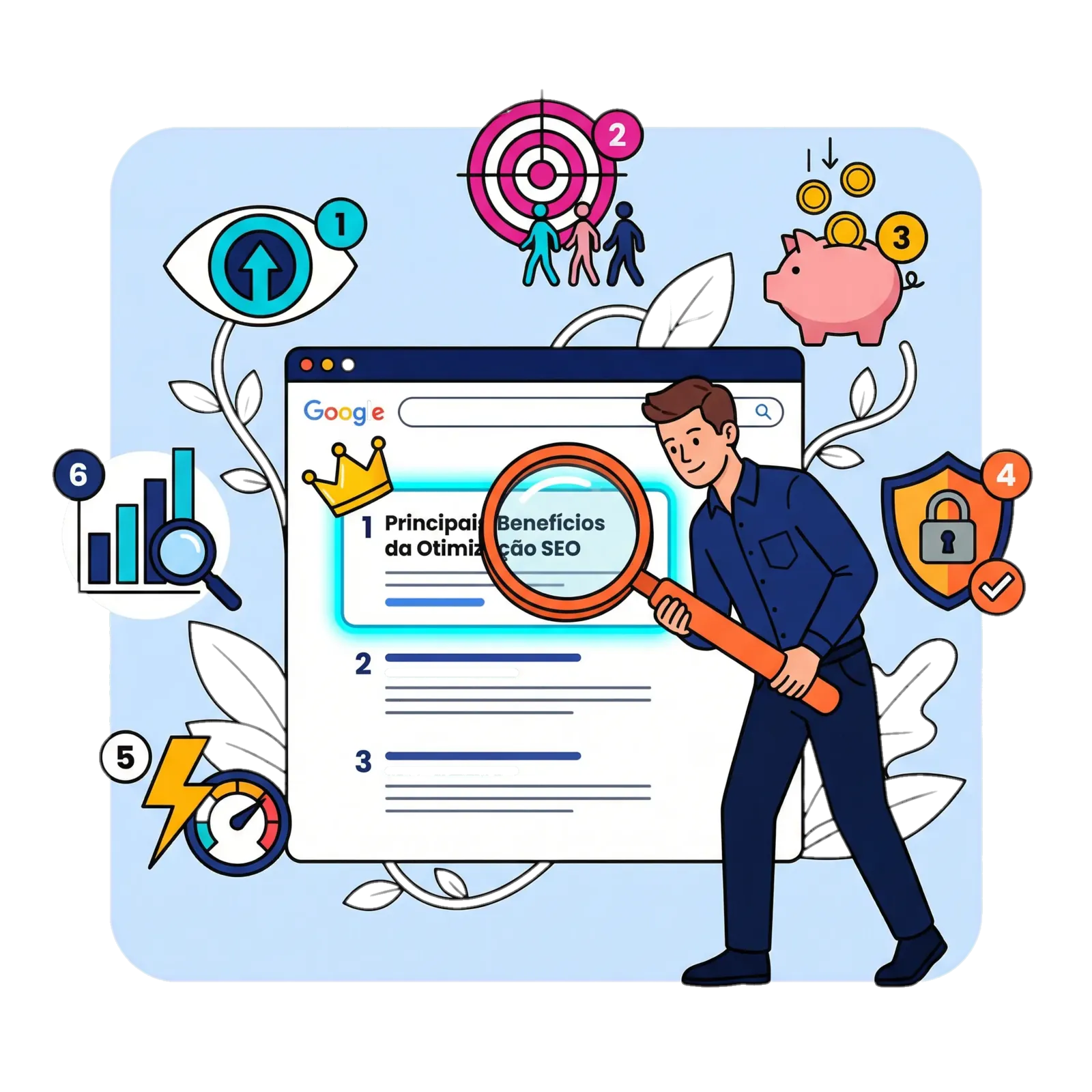 Trabalho contínuo de SEO melhorando o posicionamento do site no Google