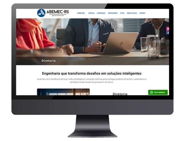 Site Abemec Associação Brasileira de Engenheiros Mecânicos