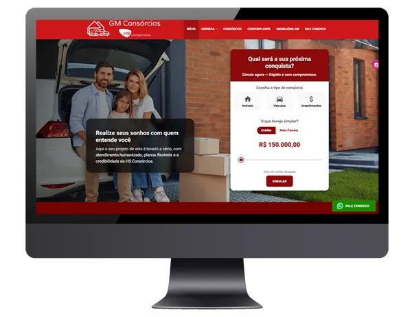 Site GM Consórcios