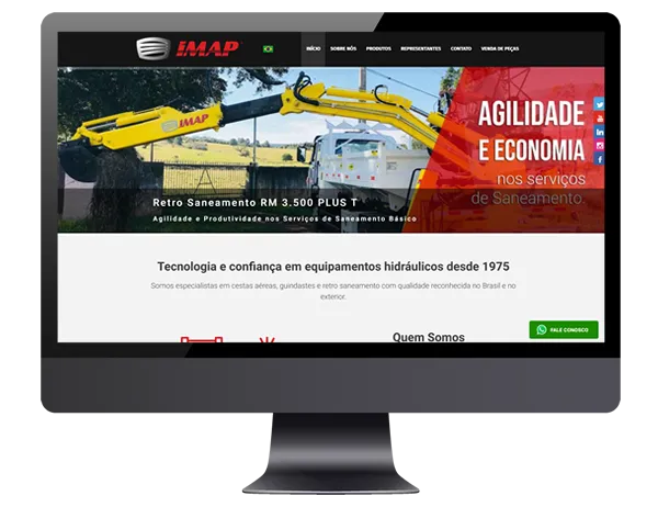 Site IMAP Equipamentos Hidráulicos