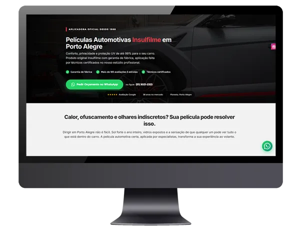 Landing Page Insulfilme Service
