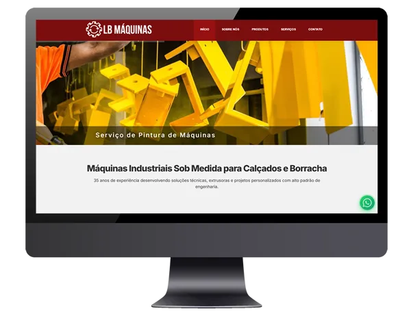Site LB Máquinas Máquinas Sob Medida