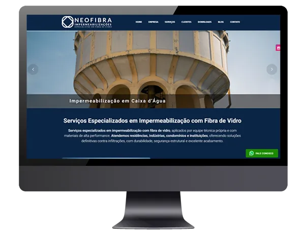 Site Neofibra Impermeabilizações