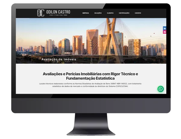 Site OC Avaliação de Imóveis
