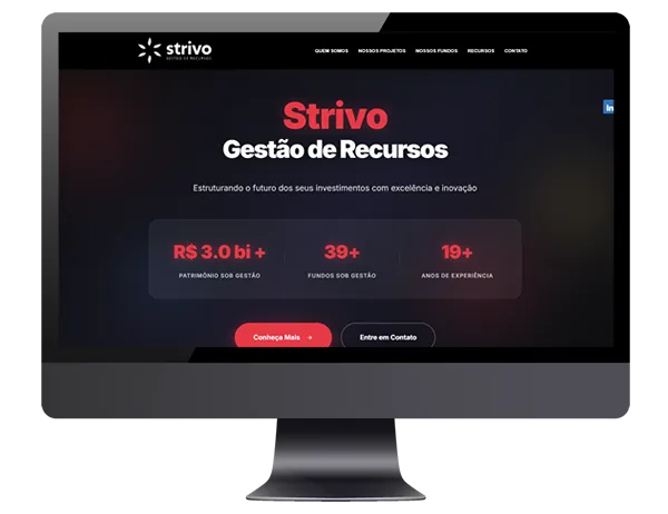 Site Strivo Gestão de Recursos