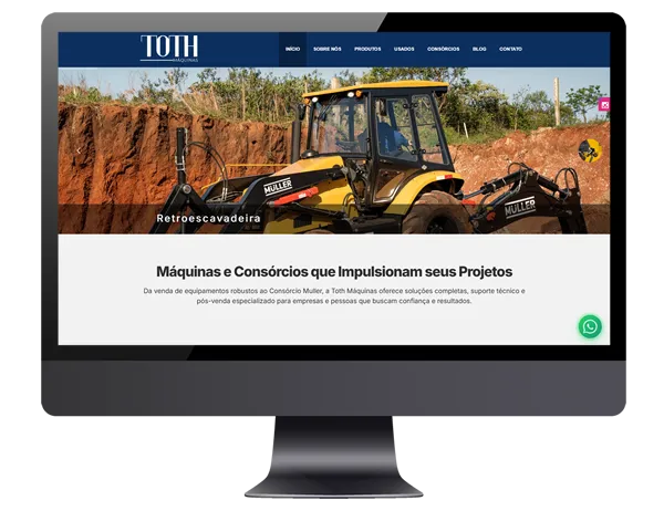 Site Toth Máquinas Equipamentos Robustos