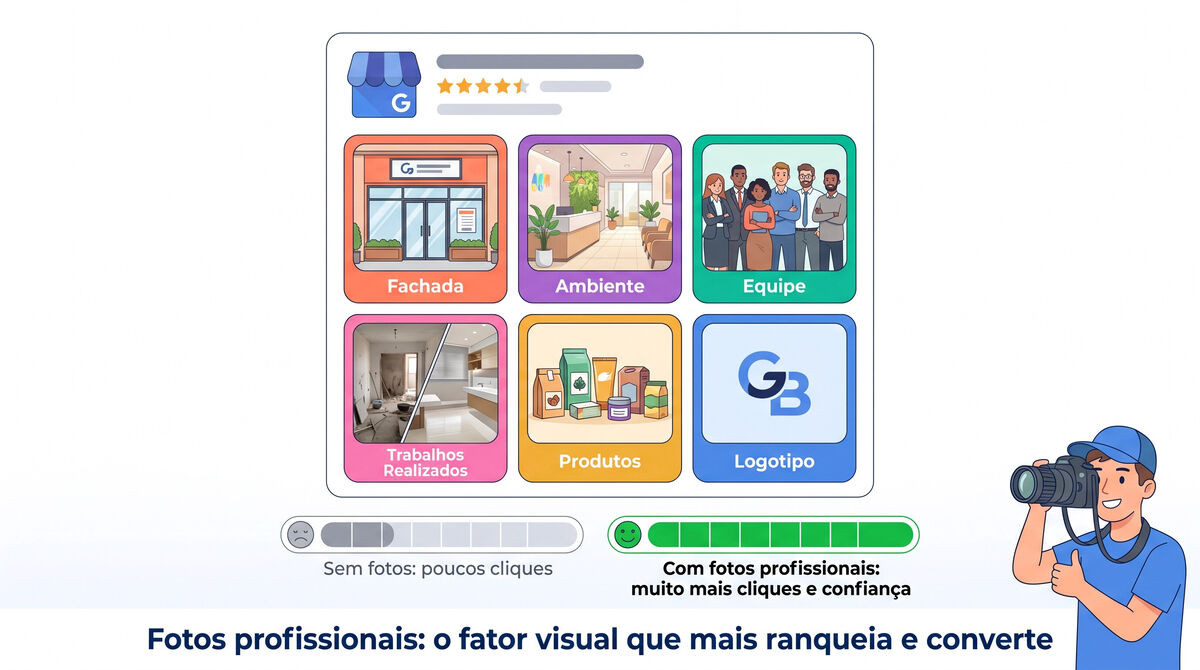 Fotos profissionais: o fator visual que mais ranqueia e converte na ficha