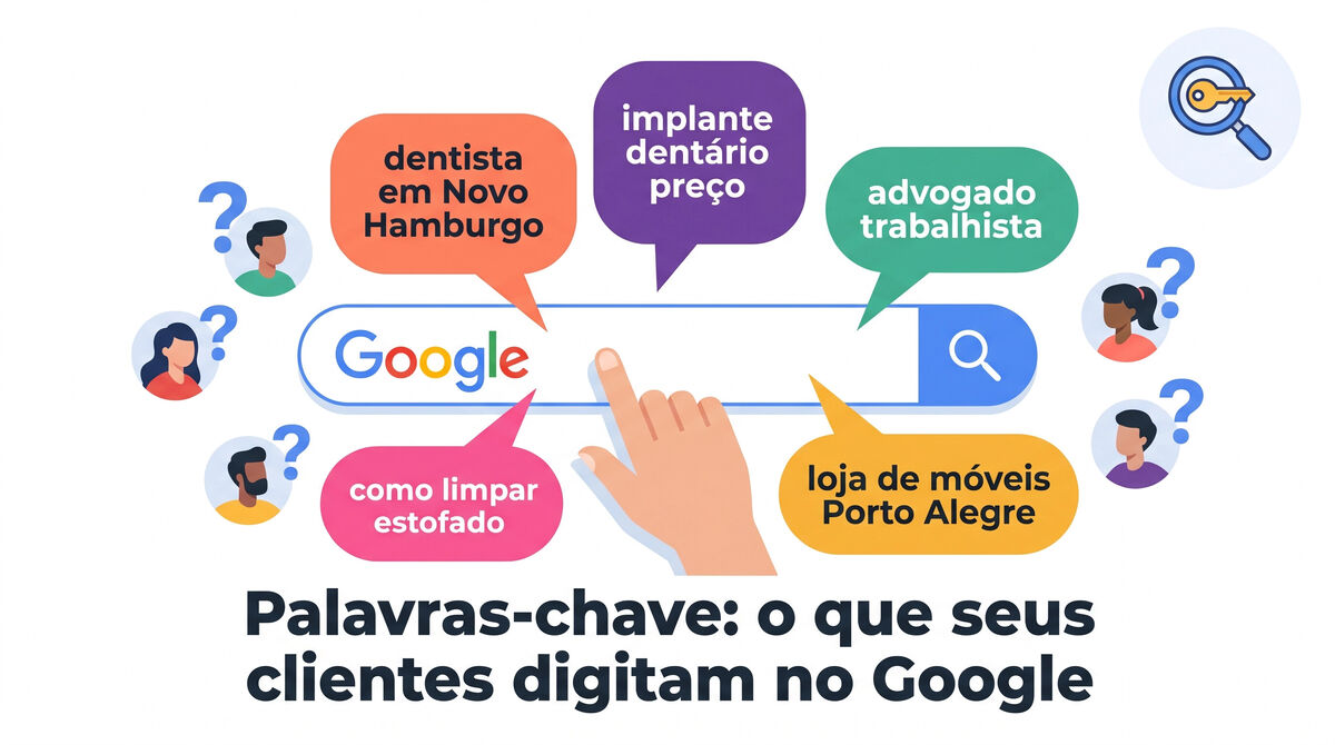 Palavras-chave: o que seus clientes digitam no Google