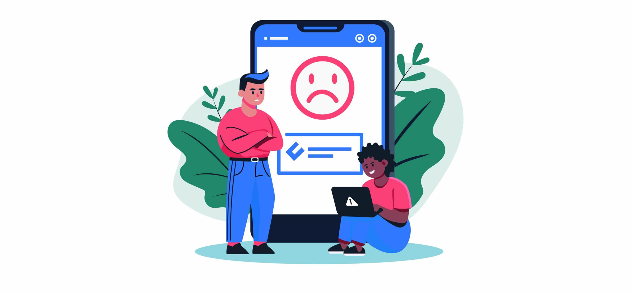 Cliente insatisfeito com a má experiência de um site no celular