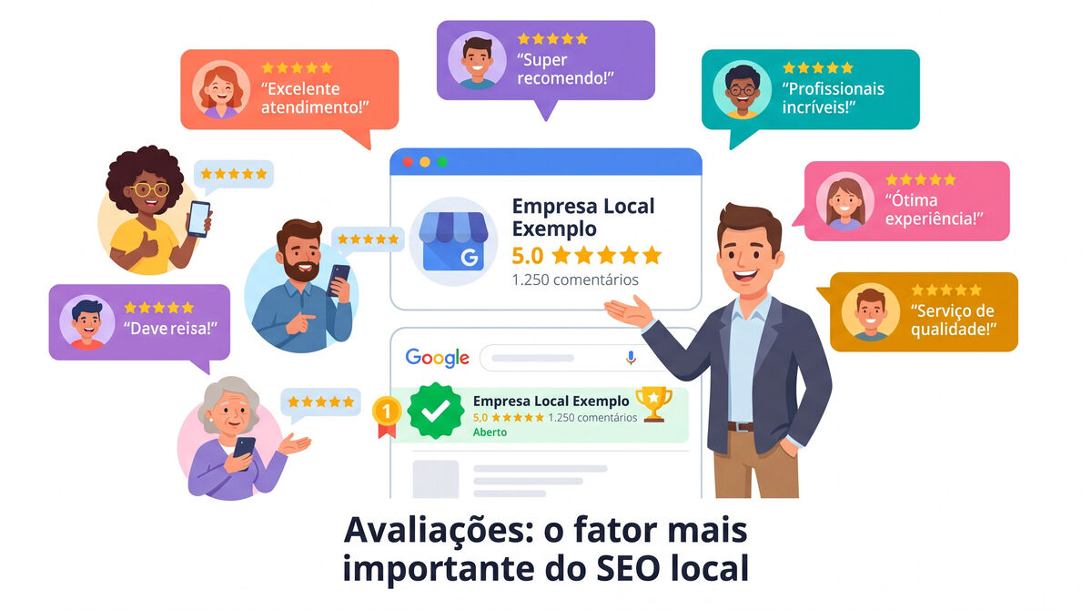 Avaliações: o fator mais importante do SEO local